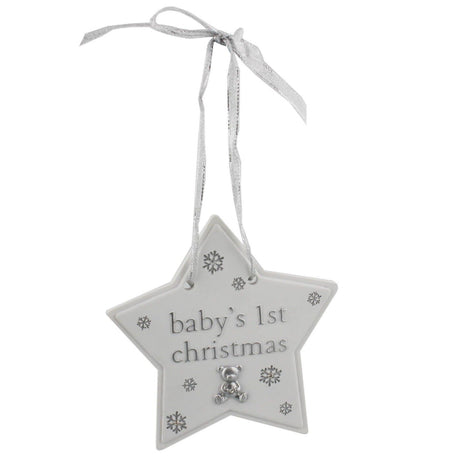 Bambino Christmas Tree Hanging Decoration - Baby's 1st Christmas Star