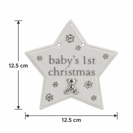 Bambino Christmas Tree Hanging Decoration - Baby's 1st Christmas Star