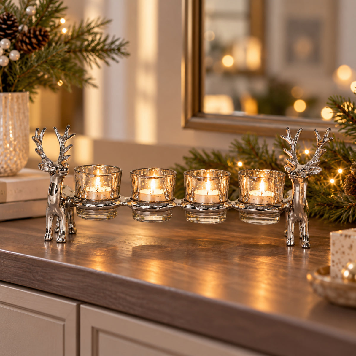 Reindeer Tealight Candle Holder