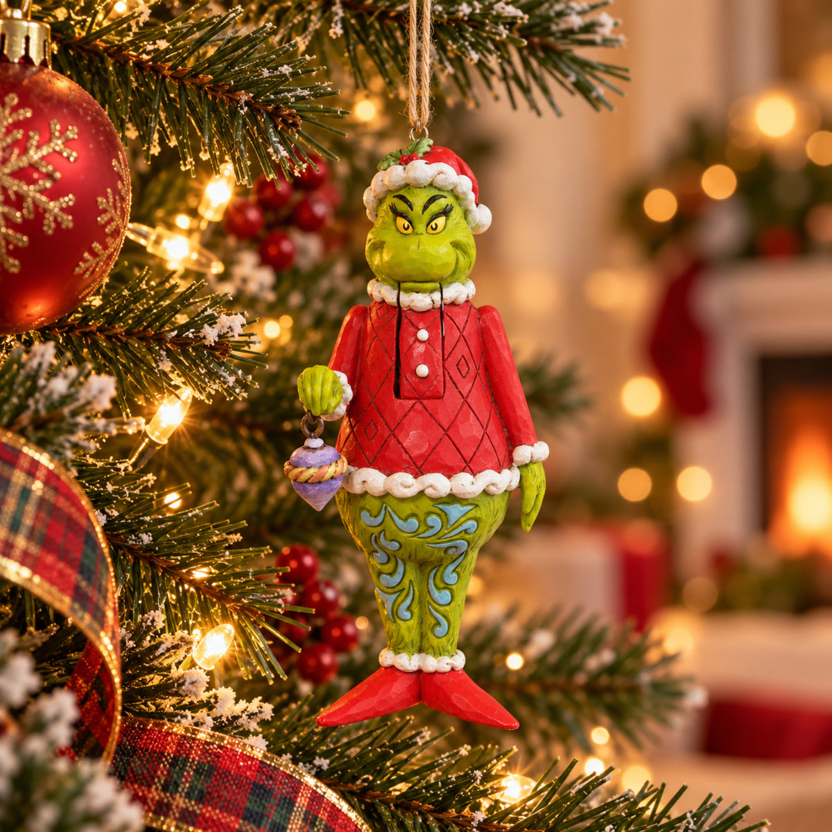 The Grinch by Jim Shore Hanging Ornament - Grinch Nutcracker