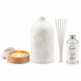 Woodside Home Living LED Ceramic Diffuser - Flowers & Butterfly