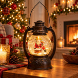 Christmas Lantern with LED Water Globe -Santa Claus