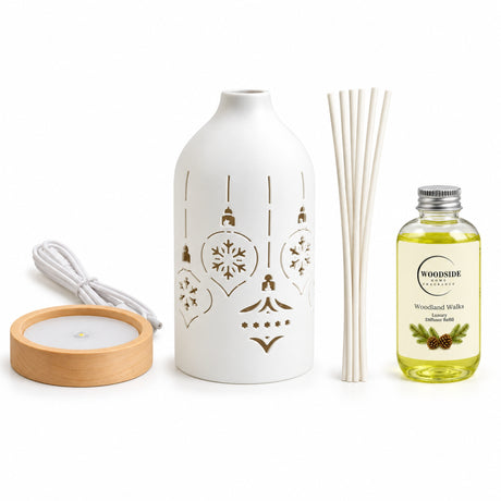 Woodside Home Living Christmas LED Ceramic Diffuser - Baubles