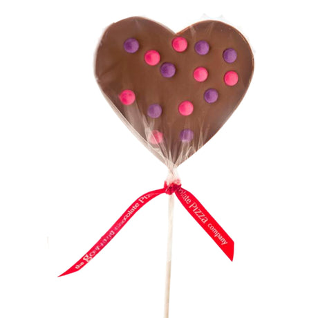 Gourmet chocolate heart lollipop - milk chocolate