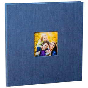 Woodside Home Living Linen Cover Photo Album/Scrap Book, blue