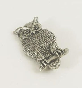 English Pewter Brooch - Barn Owl
