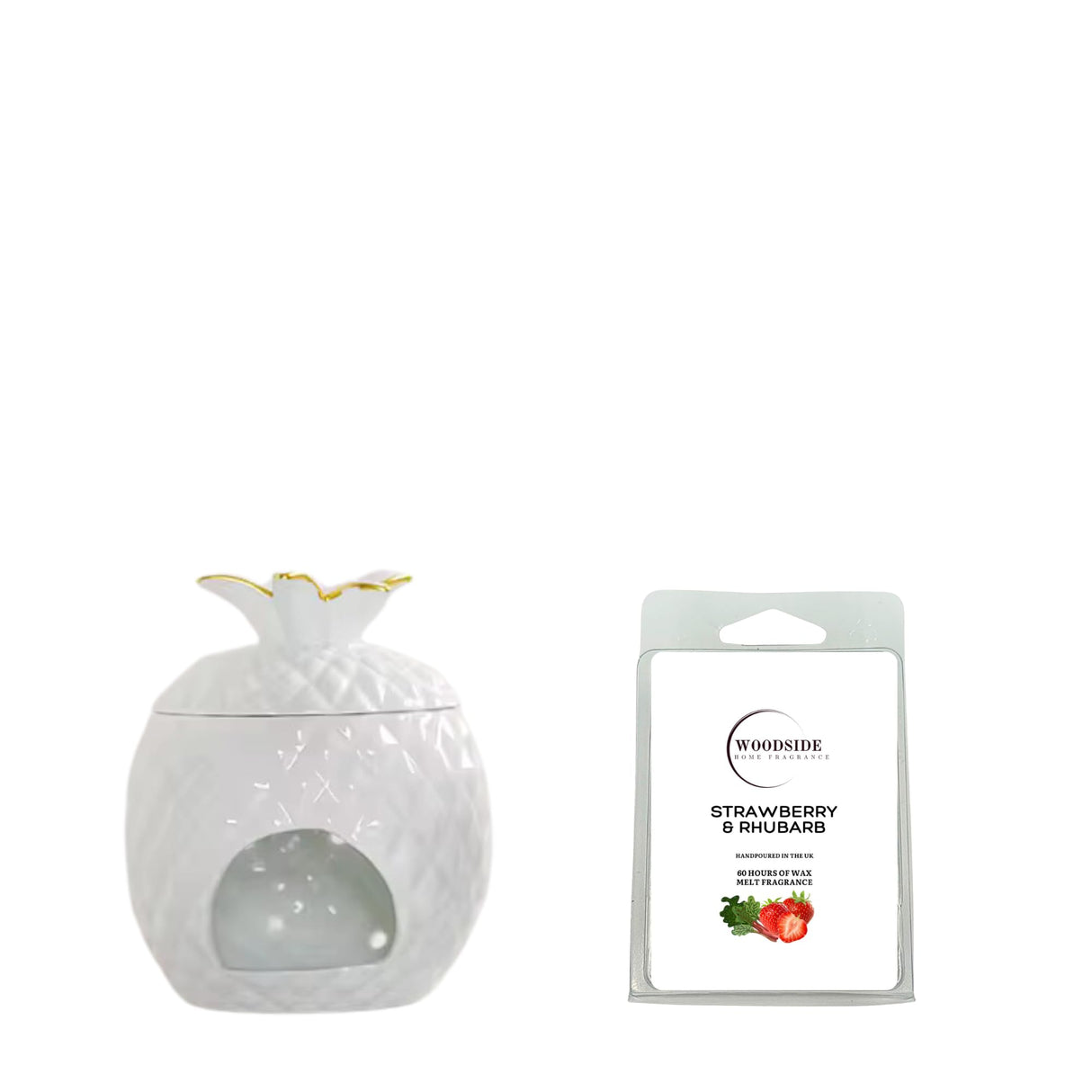 Woodside Home Living Pineapple Shaped Wax Melt Burner With Free Wax Melt