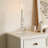 Glass Dinner Candle Holder Smooth Design - Various Sizes