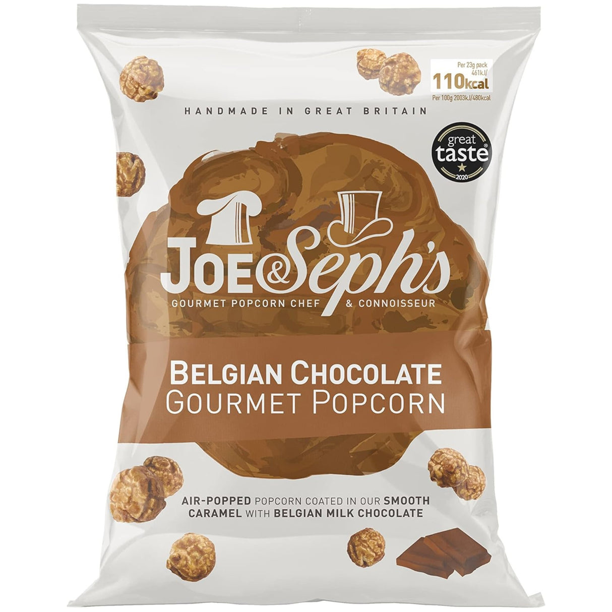 Joe & Seph's Popcorn Impulse Pack 23g - Belgian Chocolate