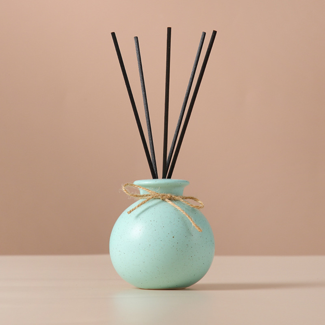 Ceramic Reed Diffuser Round Vase includes Reeds - Crusader Gifts