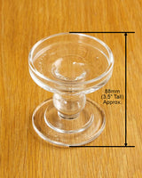 Set of 3 glass pillar candle holders - small