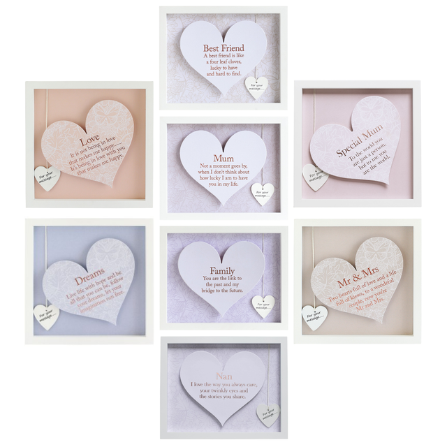 Said with Sentiment Heart in Frame - Various Designs
