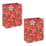 Gingerbread & Sweets Christmas Gift Bag - L Set of 2