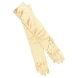 Burlesque Satin Opera Gloves Fancy Dress Accessory - Various Colours