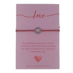 Woodside Home Living Keepsake Letterbox Bracelet - Love Red Heart