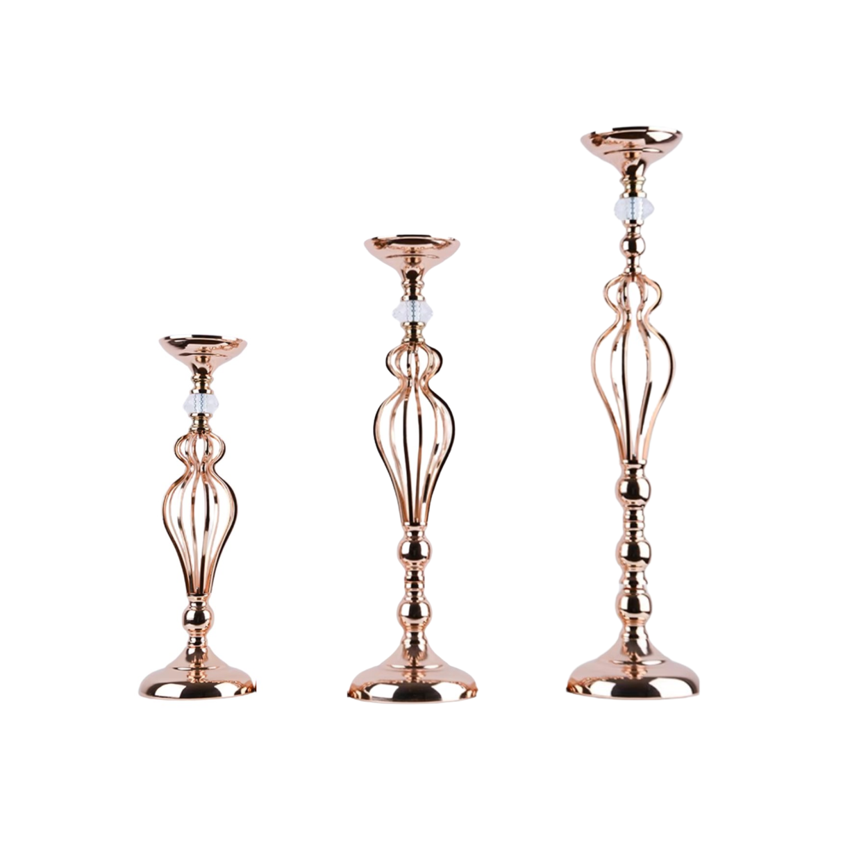 Rose Gold Metallic Candle / Floral Display Holder
