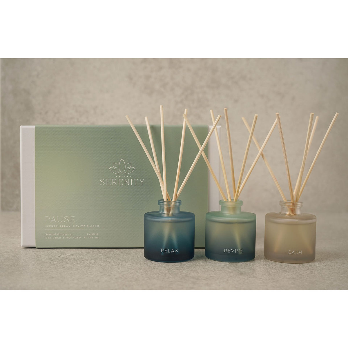 Serenity Wellbeing Reed Diffuser Gift Set - Pause