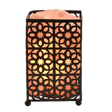 Serenity Himalayan Rock Salt Moroccan Metal Basket Lamp