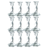 Woodside Home Living Hexagon Base Clear Glass Candle Holders - Various Sets