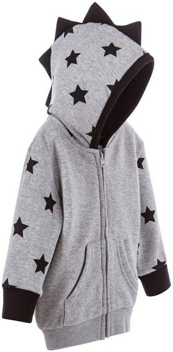 Grey Marl Star Hoodie - 0-6 Months