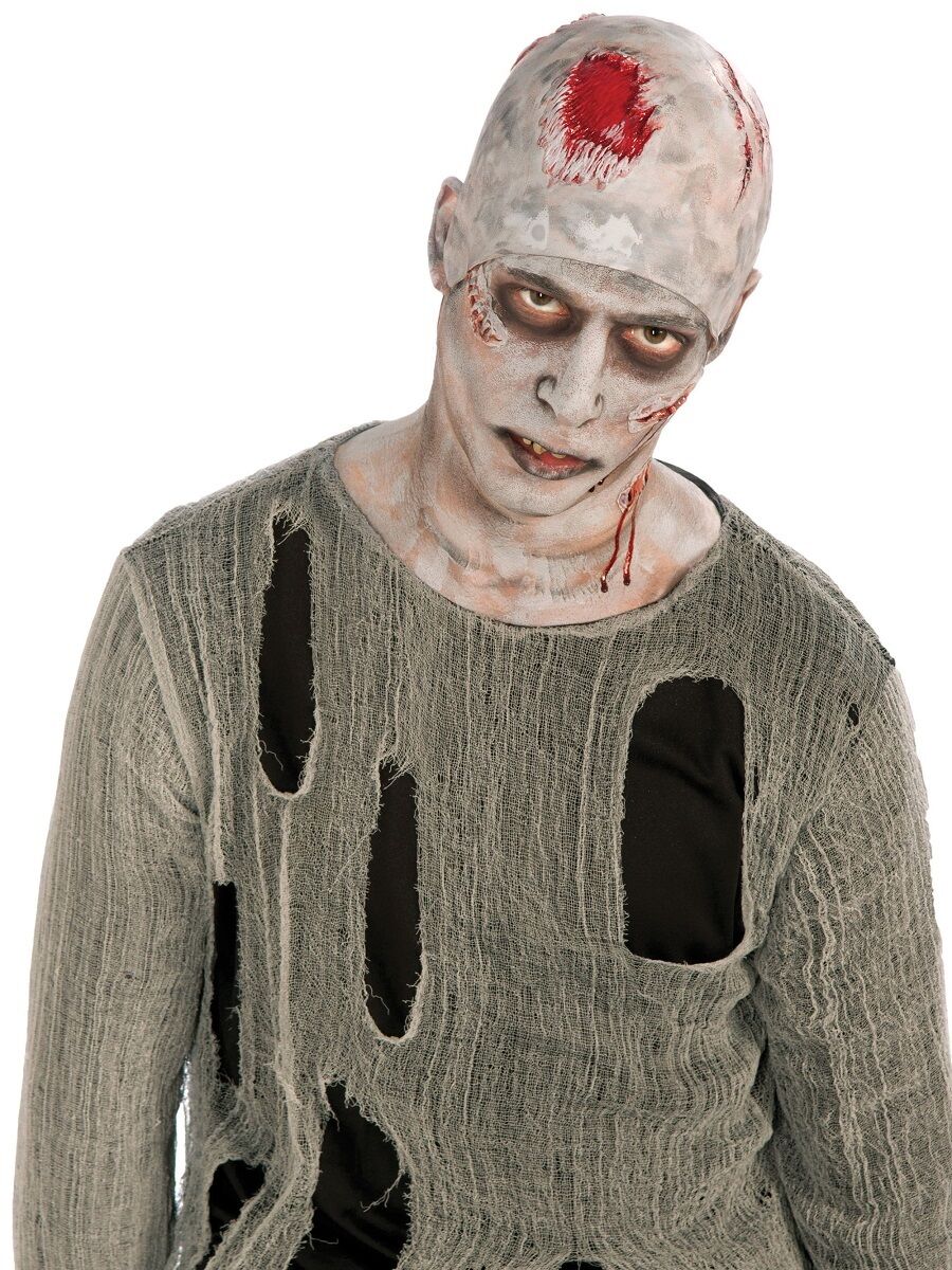 Zombie Bald Cap Fancy Dress 