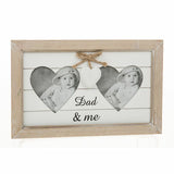 Provence Double Heart Photo Frame - Dad & Me