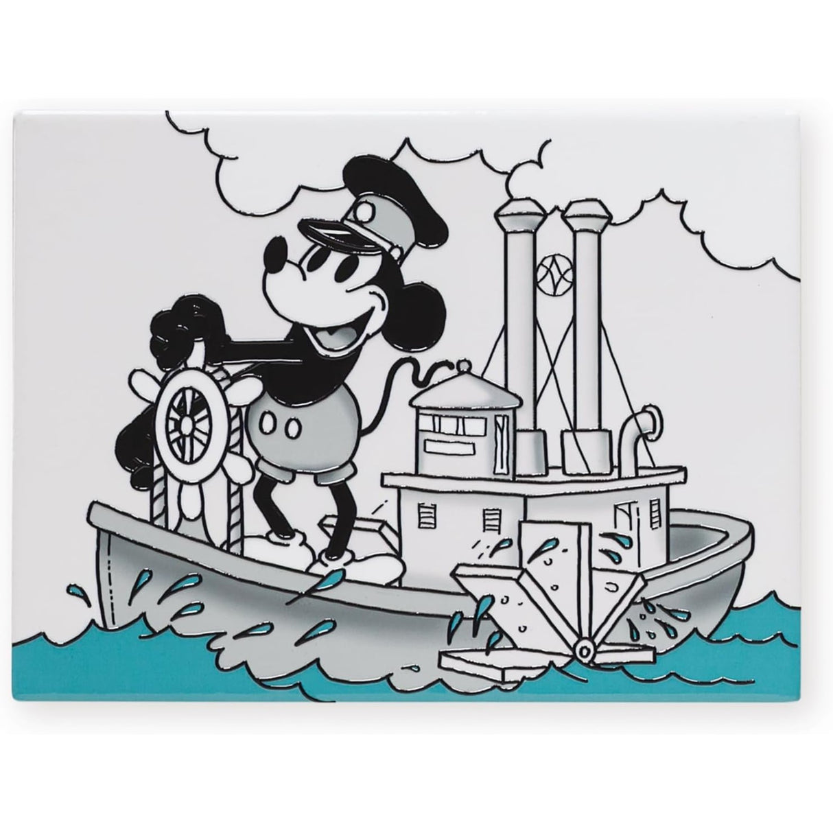 Art of Arora Steaming Ahead Mickey & Minnie Ceramic Tile 20cm x 15cm - Various Designs