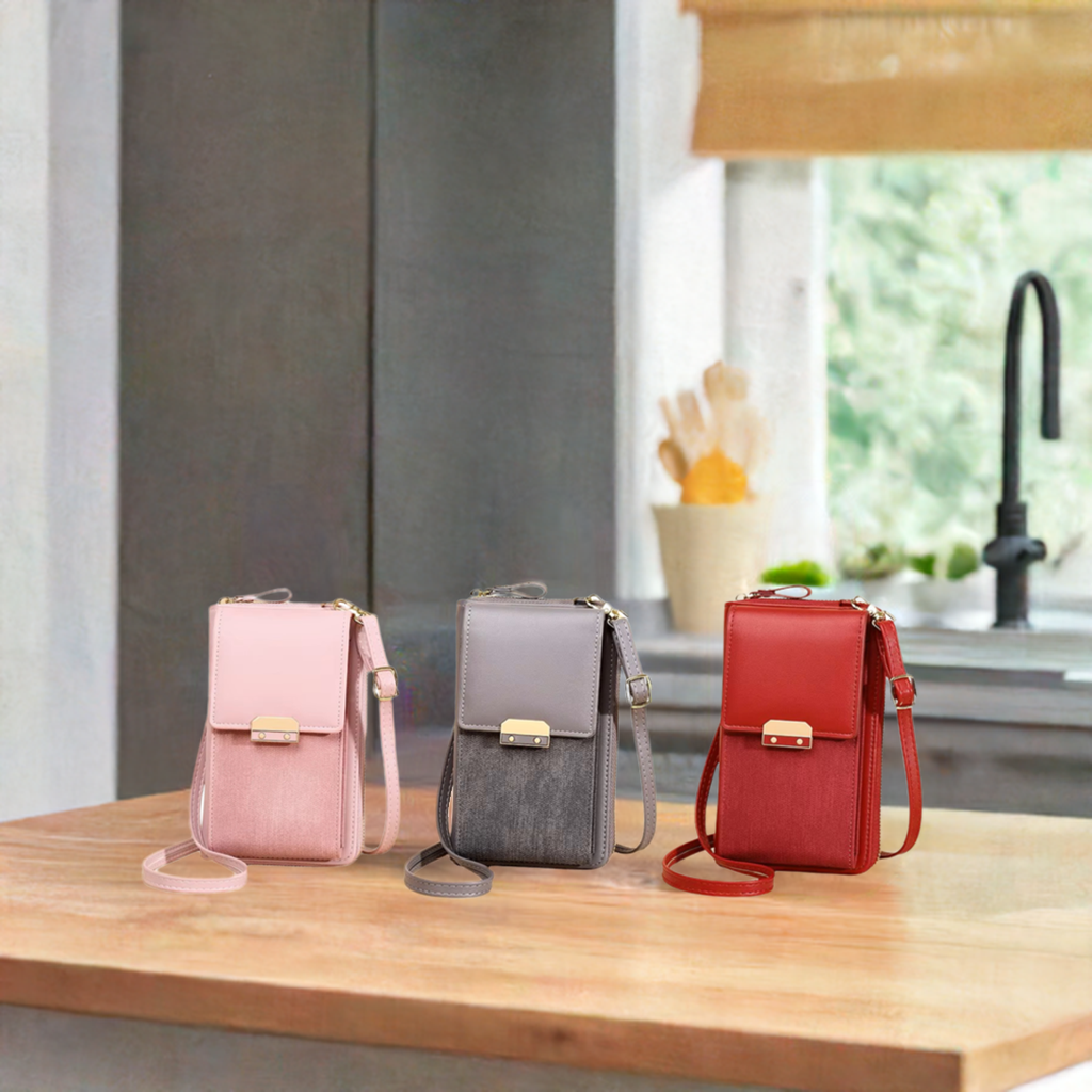 Ladies Cross Body Mobile Phone Bag - Various Colours