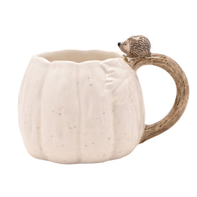 Country Living Pumpkin Shaped Mug with Hedgehog Handle