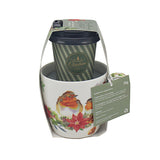 Jennifer Rose Christmas Mug & Coffee Gift Set - Winter Robin
