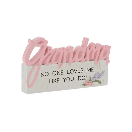Grandma Pink Sentiment Plaque Gift