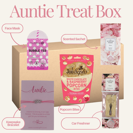 Auntie Pink Infinity Heart Treat Box - Home Fragrance & Popcorn Sweet Treat