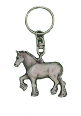 English Pewter Keyring - Shire Horse