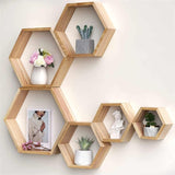 Woodside Home Living Honeycomb Hexagon Shelves - Set of 6 LW