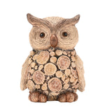 Country Living Wood Log Effect Owl Figurine