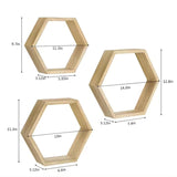 Woodside Home Living Honeycomb Hexagon Shelves - Set of 3