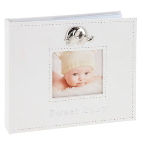 Silver Elephant Sweet Baby Large Photo Album for 6x4 prints, perfect for baby memories