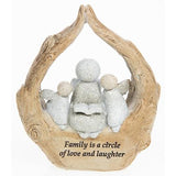Pebble Art Angel Figurine - Family