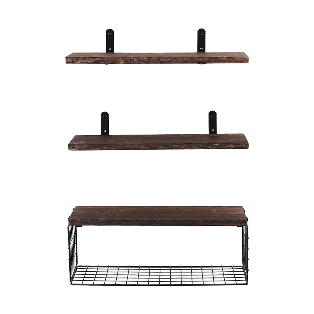 Woodside Home Living Wall Mounted Floating Shelf Set 