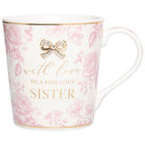 Fine China Mug with Bow embellishment - sister