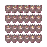 Glass Tulip Flower Candle Holders - Light Pink Set of 24