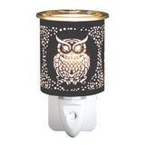 Aroma Electric Wax Melt Burner Plug In - Black & Gold Owl