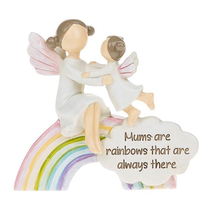 Rainbow Angel Figurine - Mum Always There