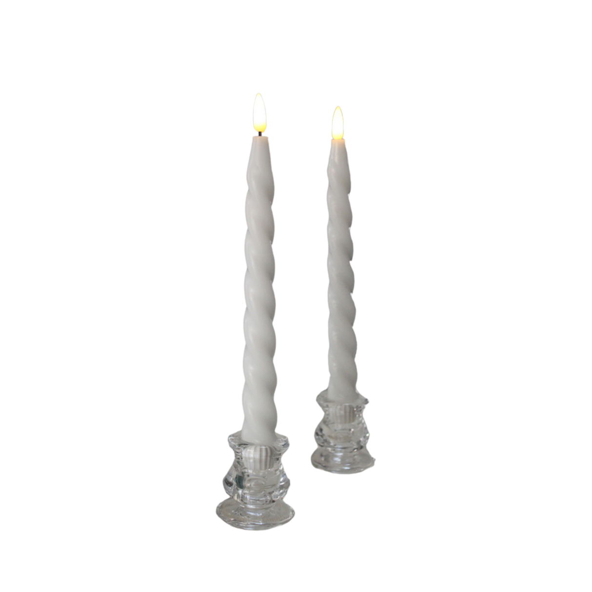 Woodside Home Living Luxe Spiral LED Candles Pack of 2 - Various Colours