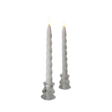 Luxe Spiral LED Candles pack of 2 - white