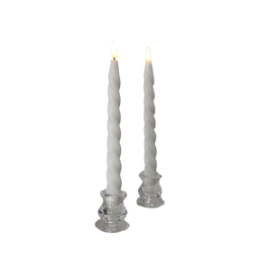 Luxe Spiral LED Candles pack of 2 - white