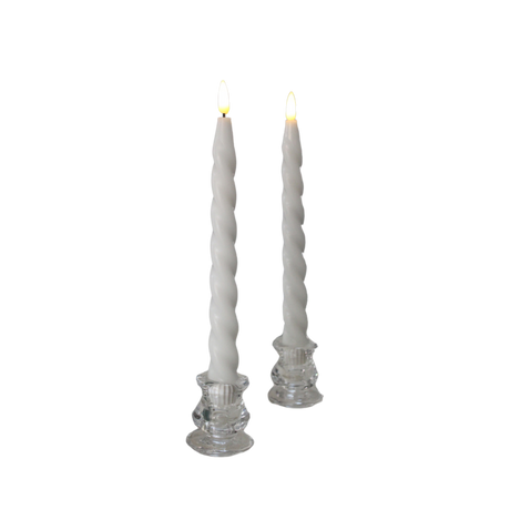 Woodside Home Living Luxe Spiral LED Candles Pack of 2 - Various Colours