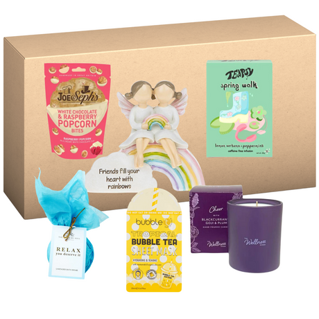 Rainbow Friend Fill Your Heart With Rainbows Gift Treat Box W/ Candle Bundle