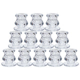 Woodside Home Living Clear Glass Candlestick Holders - Set of 12