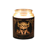 Aroma Metal Silhouette Wax Melt Burner/Candle Holder - Black & Gold Highland Cow